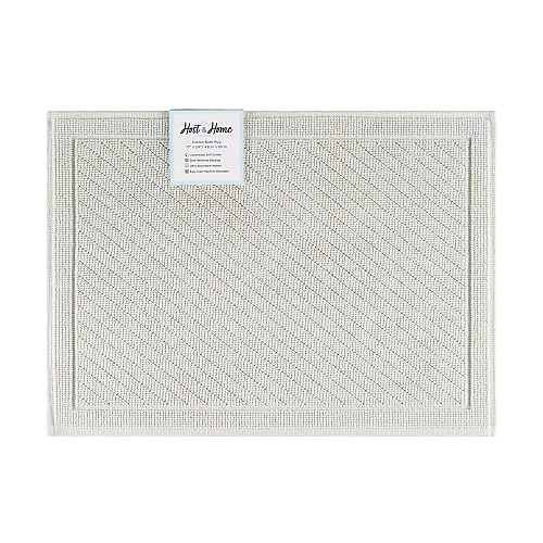 Host & Home Cotton Bath Mat 17x24 Light Gray - Case Of 4 (HH-BM-1724-GY)