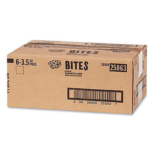 Kellogg's Pop Tarts Bites, Confetti Cake, 3.5 oz Bag, 6/Carton (25063)