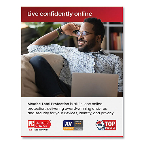 Mcafee Total Protection Software, For 1 User (MTP21EST1RAA)