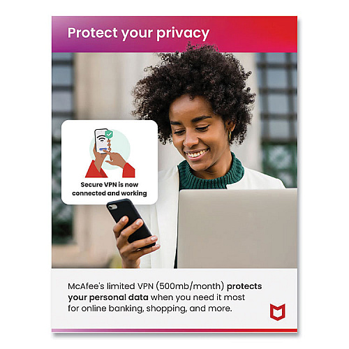 Mcafee Total Protection Software, For 1 User (MTP21EST1RAA)