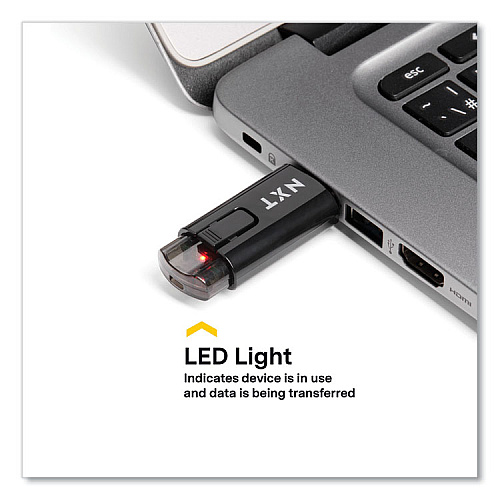 NXT Technologies USB 2.0 Type-A Flash Drive, 32 GB, Black, 5/Pack (61129)