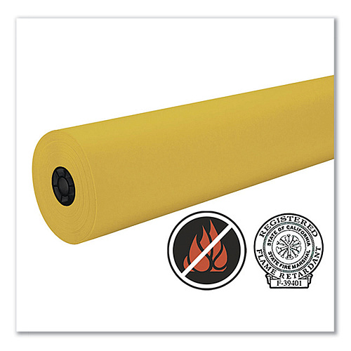 Pacon Decorol Flame Retardant Art Rolls, 40 lb Cover Weight, 36 x 1,000 ft, Gold (101211)