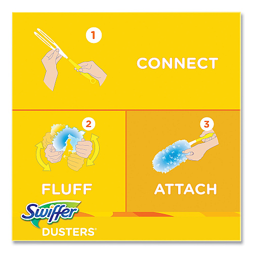 Swiffer Dusters Refill, Dust Lock Fiber, Blue, Gain Original Scent, 10/Pack (08306)