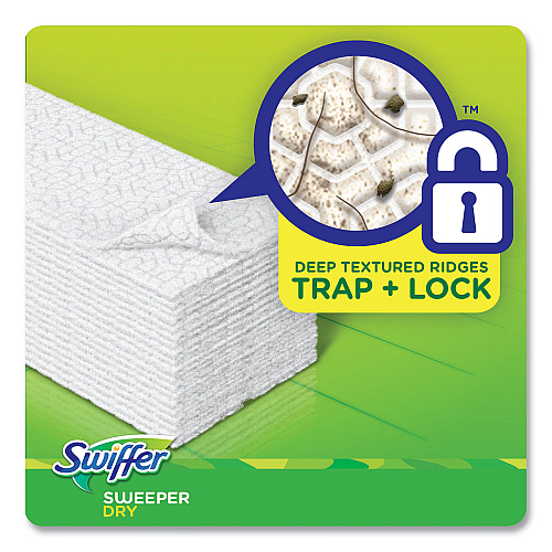 Swiffer Dry Refill Cloths, 1-Ply, 10.63" x 8", Lavender and Vanilla, White, 52/Box (99039)