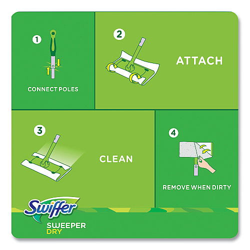 Swiffer Dry Refill Cloths, 1-Ply, 10.63" x 8", Lavender and Vanilla, White, 52/Box (99039)
