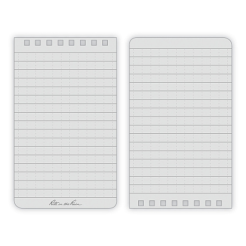 Rite in the Rain All-Weather Wire-O Notepad, Universal: Narrow Rule and Quadrille Rule, Black Cover, 50 White 4 x 6 Sheets (746)