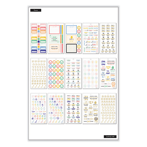 The Happy Planner Essentials Home Classic Stickers, Productivity Theme, 734 Stickers (SVP130149)