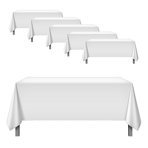 Mariposa Tablecloth 52x52 White - Case Of 24 (TL-52X52-WHT-CS)