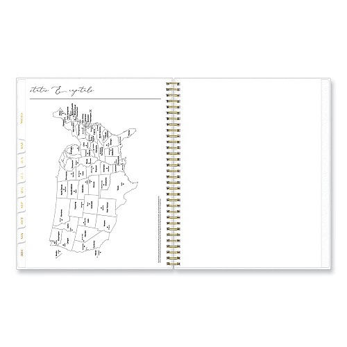 Blue Sky Life Note-It Leah Weekly/Monthly Notes Planner, Floral Artwork, 11 x 8.5, Gray/Pink/White Cover, 12-Month (Jan to Dec): 2026 (139479)
