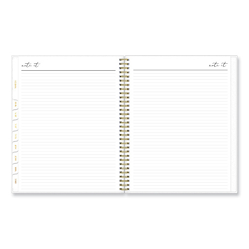 Blue Sky Life Note-It Leah Weekly/Monthly Notes Planner, Floral Artwork, 11 x 8.5, Gray/Pink/White Cover, 12-Month (Jan to Dec): 2026 (139479)