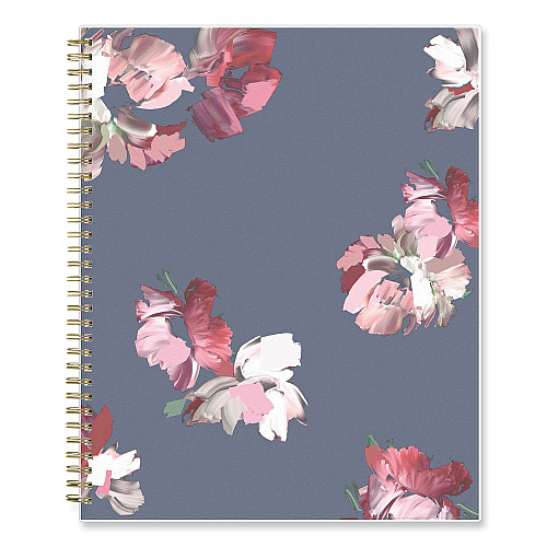 Blue Sky Life Note-It Leah Weekly/Monthly Notes Planner, Floral Artwork, 11 x 8.5, Gray/Pink/White Cover, 12-Month (Jan to Dec): 2026 (139479)