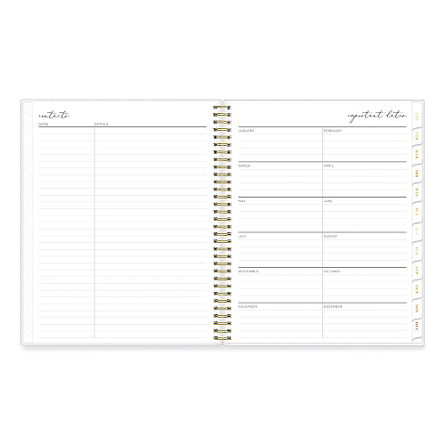 Blue Sky Life Note-It Leah Weekly/Monthly Notes Planner, Floral Artwork, 11 x 8.5, Gray/Pink/White Cover, 12-Month (Jan to Dec): 2026 (139479)