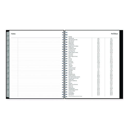 Blue Sky Enterprise Monthly Planner, 10 x 8, Black Cover, 12-Month (Jan to Dec): 2026 (131794)