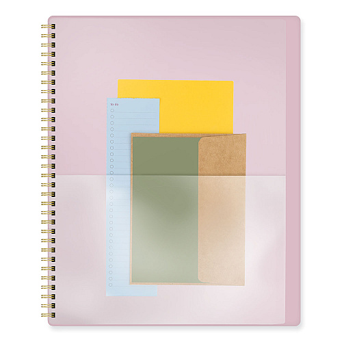 AT-A-GLANCE Harmony Weekly/Monthly Poly Planner, 11 x 9.38, Pink Cover, 13-Month: Jan 2026 to Jan 2027 (109990527)