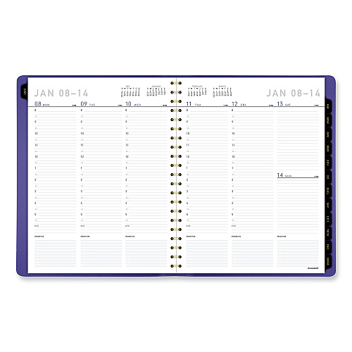 AT-A-GLANCE Contemporary Weekly/Monthly Planner, 11.38 x 9, Purple Cover, 12-Month (Jan to Dec): 2026 (70940X14)