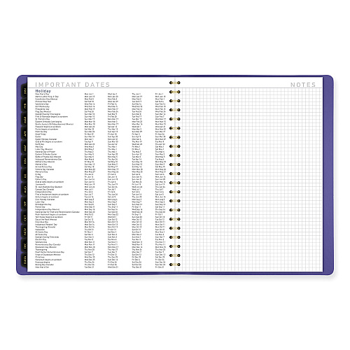 AT-A-GLANCE Contemporary Weekly/Monthly Planner, 11.38 x 9, Purple Cover, 12-Month (Jan to Dec): 2026 (70940X14)
