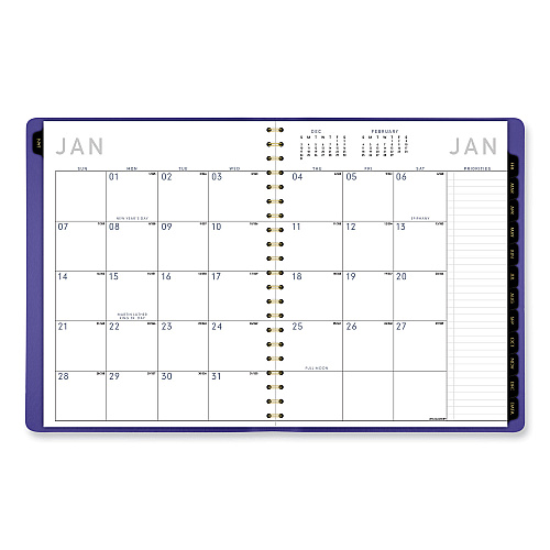 AT-A-GLANCE Contemporary Weekly/Monthly Planner, 11.38 x 9, Purple Cover, 12-Month (Jan to Dec): 2026 (70940X14)