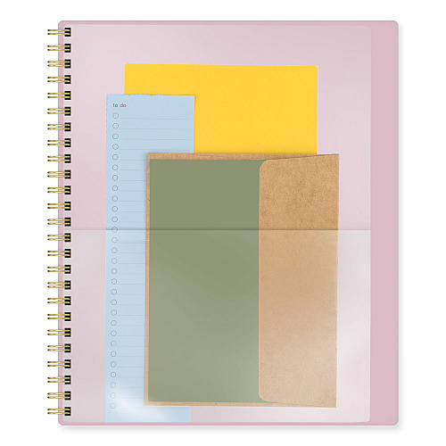 AT-A-GLANCE Harmony Weekly/Monthly Poly Planner, 8.81 x 7.88, Pink Cover, 13-Month: Jan 2026 to Jan 2027 (109980527)