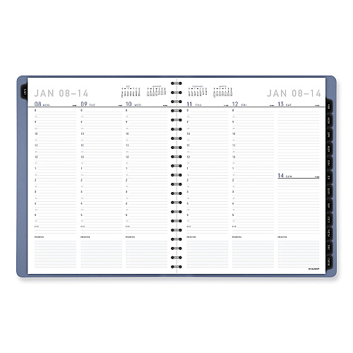 AT-A-GLANCE Contemporary Weekly/Monthly Planner, 11.38 x 9, Slate Blue Cover, 12-Month (Jan to Dec): 2026 (70940X20)