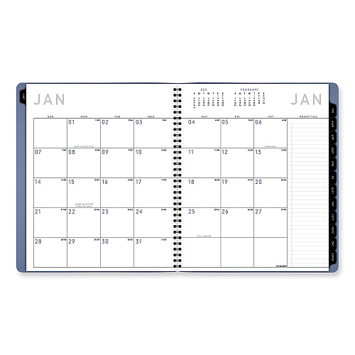 AT-A-GLANCE Contemporary Monthly Planner, 11.38 x 9.63, Blue Cover, 12-Month (Jan to Dec): 2026 (70250X20)