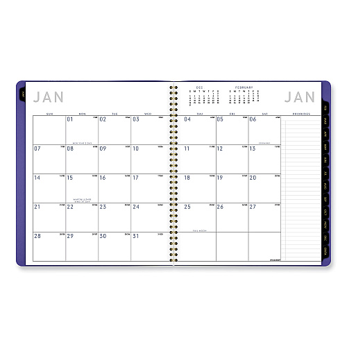 AT-A-GLANCE Contemporary Monthly Planner, 11.38 x 9.63, Purple Cover, 12-Month (Jan to Dec): 2026 (70250X14)