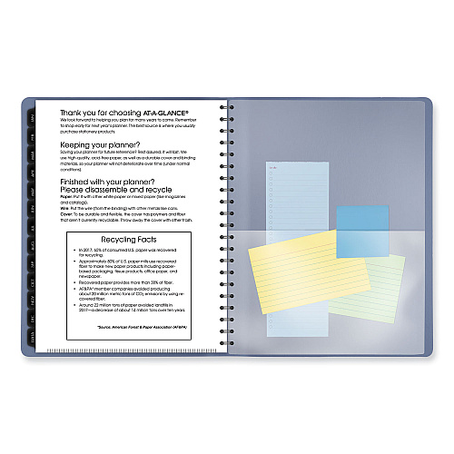 AT-A-GLANCE Contemporary Weekly/Monthly Planner, 11.38 x 9, Slate Blue Cover, 12-Month (Jan to Dec): 2026 (70940X20)