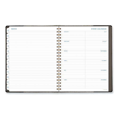 AT-A-GLANCE Signature Collection Black/Gray Felt Weekly/Monthly Planner, 11.25 x 9.5, Black/Gray Cover, 13-Month: Jan 2025 to Jan 2026 (YP90505)