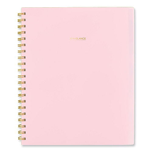 AT-A-GLANCE Harmony Weekly/Monthly Poly Planner, 11 x 9.38, Pink Cover, 13-Month: Jan 2026 to Jan 2027 (109990527)