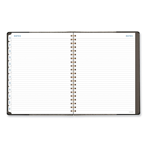 AT-A-GLANCE Signature Collection Black/Gray Felt Weekly/Monthly Planner, 11.25 x 9.5, Black/Gray Cover, 13-Month: Jan 2025 to Jan 2026 (YP90505)