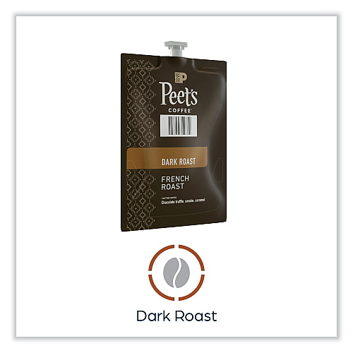 Peet's Coffee & Tea FLAVIA Ground Coffee Freshpacks, French Roast, 0.35 oz Freshpack, 76/Carton (LPC00263)