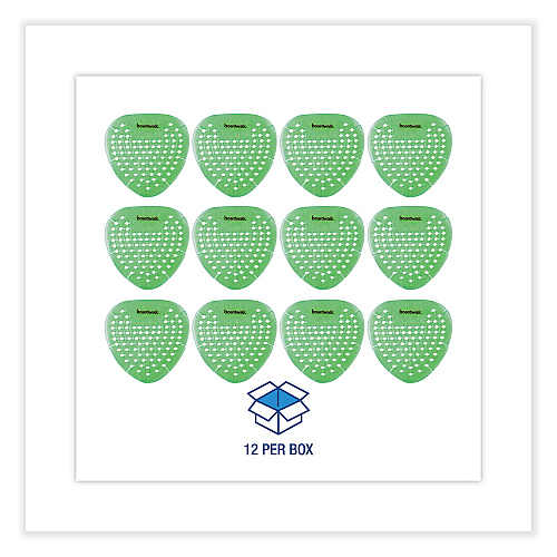Boardwalk&reg; Gem Urinal Screens, Herbal Mint Fragrance, 12 Screens (BWKGEMHMI)