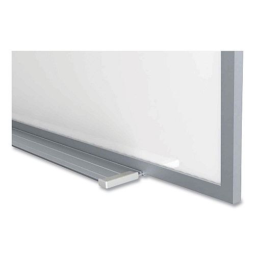 Ghent Magnetic Porcelain Whiteboard with Satin Aluminum Frame and Map Rail, 72.5 x 60.47, White Surface (M1P561M)
