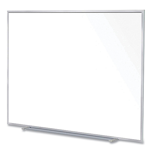 Ghent Magnetic Porcelain Whiteboard with Aluminum Frame, 72.5 x 60.47, White Surface, Satin Aluminum Frame (M1P564)