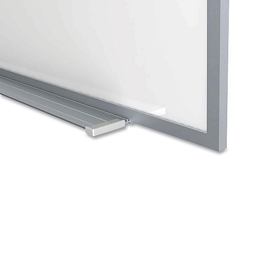 Ghent Magnetic Porcelain Whiteboard with Aluminum Frame, 144.59 x 60.47, White Surface, Satin Aluminum Frame (M1P5124)