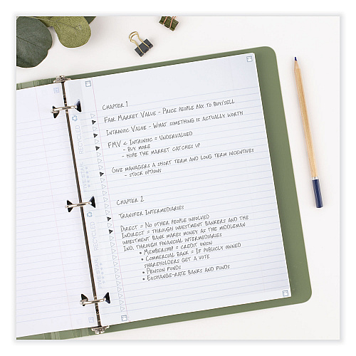 Five Star Reinforced Filler Paper Plus Study App, 3-Hole, 8.5 x 11, College Rule, 80/Pack (170023)