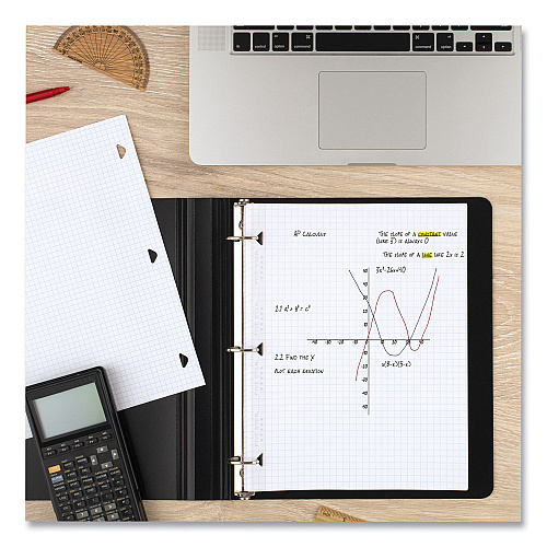 Five Star Reinforced Filler Paper Plus Study App, 3-Hole, 8.5 x 11, College Rule, 80/Pack (170102)