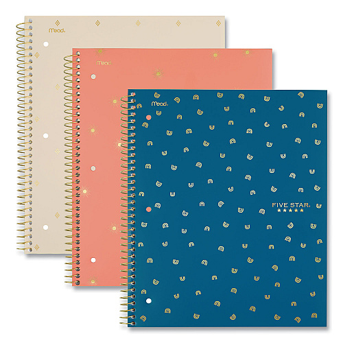 Five Star Style Wirebound Notebook, 1-Subject, Medium/College Rule, Randomly Assorted Cover Colors, (80) 11 x 8.5 Sheets (820156F)