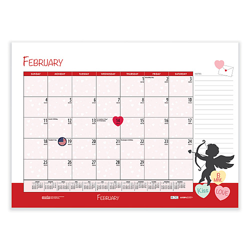 House of Doolittle Recycled Desk Pad Calendar, Illustrated Seasons Artwork, 22 x 17, Black Binding/Corners,12-Month (Jan to Dec): 2026 (139)