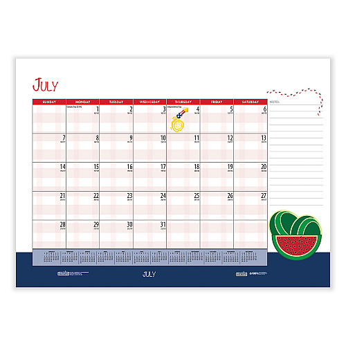 House of Doolittle Recycled Desk Pad Calendar, Illustrated Seasons Artwork, 22 x 17, Black Binding/Corners,12-Month (Jan to Dec): 2026 (139)