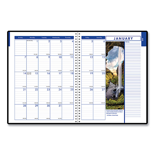 House of Doolittle Earthscapes Recycled Weekly/Monthly Appointment Book, Landscape Photos, 11 x 8.5, Black Soft Cover, 12-Month (Jan-Dec): 2026 (273)