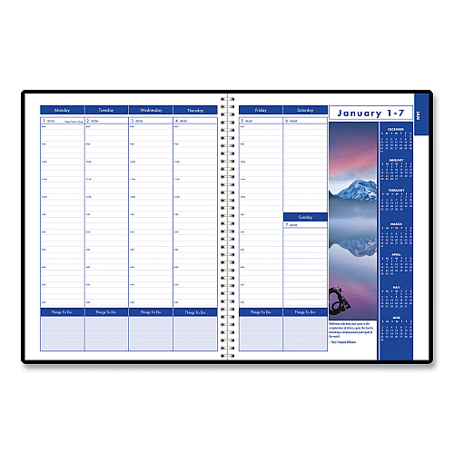 House of Doolittle Earthscapes Recycled Weekly/Monthly Appointment Book, Landscape Photos, 11 x 8.5, Black Soft Cover, 12-Month (Jan-Dec): 2026 (273)