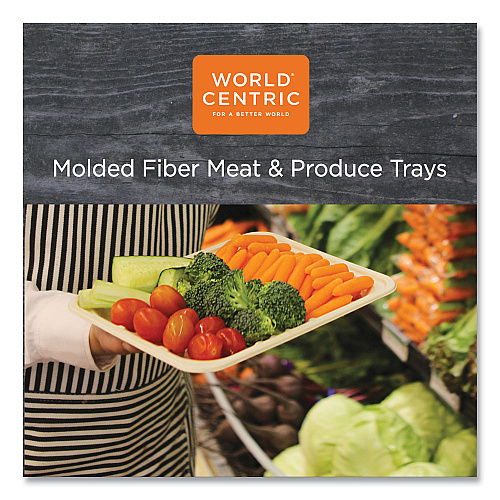 World Centric Fiber Trays, 5.7 x 8.2 x 0.6, Natural, Paper, 500/Carton (TRSC2SLFS)
