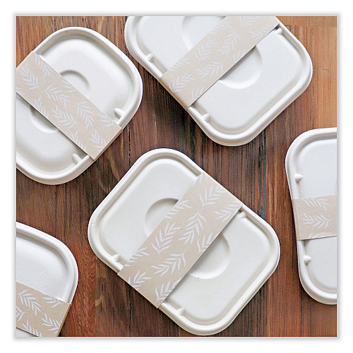 World Centric Fiber Containers, 60 oz, 7.5 x 9.8 x 2.7, Natural, Paper, 400/Carton (TRSC60LFP)
