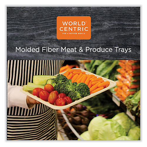 World Centric Fiber Trays, 4.8 x 8.3 x 0.7, Natural, Paper, 500/Carton (TRSC17SLFS)