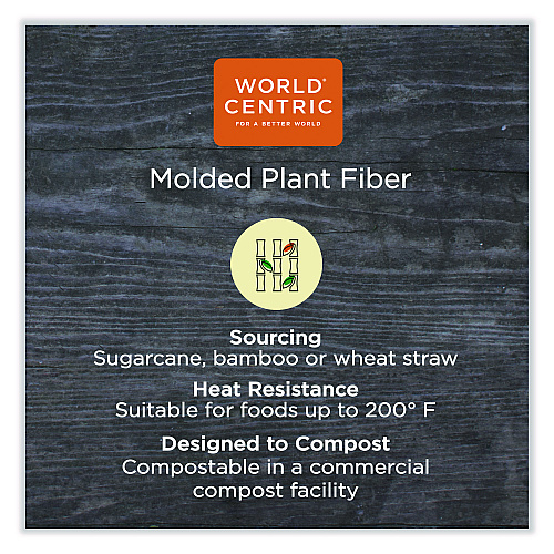 World Centric Fiber Bowls, 32 oz, 7.4 x 7.4 x 3.2, Natural, Paper, 500/Carton (BOSCU32LFP)