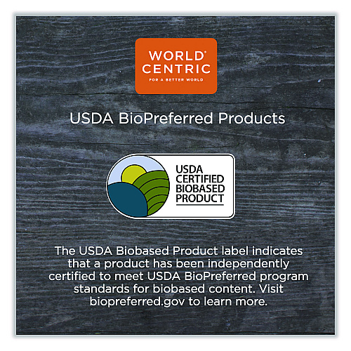 World Centric Fiber Containers, 8.7 x 6.5 x 2.1, Natural, Paper, 400/Carton (CTSCU2LFP)