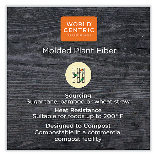 World Centric Fiber Bowls, 6 oz, 3.5 x 3.5 x 2, Natural, Paper, 1,000/Carton (BOSCU6LFP)