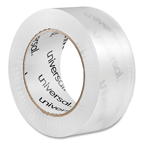 Universal Quiet Tape Box Sealing Tape, 3" Core, 1.88" x 109 yds, Clear, 6/Pack (UNV73000)