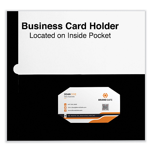 Universal Laminated Two-Pocket Folder, Cardboard Paper, 100-Sheet Capacity, 11 x 8.5, Black, 25/Box (UNV56416)