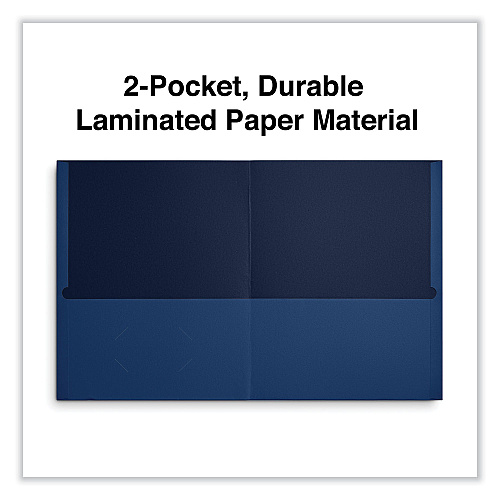 Universal Two-Pocket Portfolio, Embossed Leather Grain Paper, 11 x 8.5, Assorted Colors, 25/Box (UNV56613)